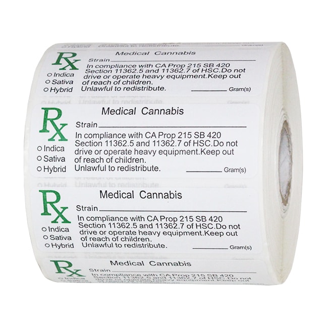 California Compliant Identification RX Medical Adhesive Labels –1000 3 x 1 Un... 