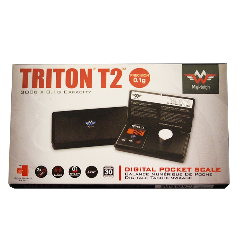 My Weigh Triton T3R Rechargeable Pocket Scale 500g x 0.01g Precision Black