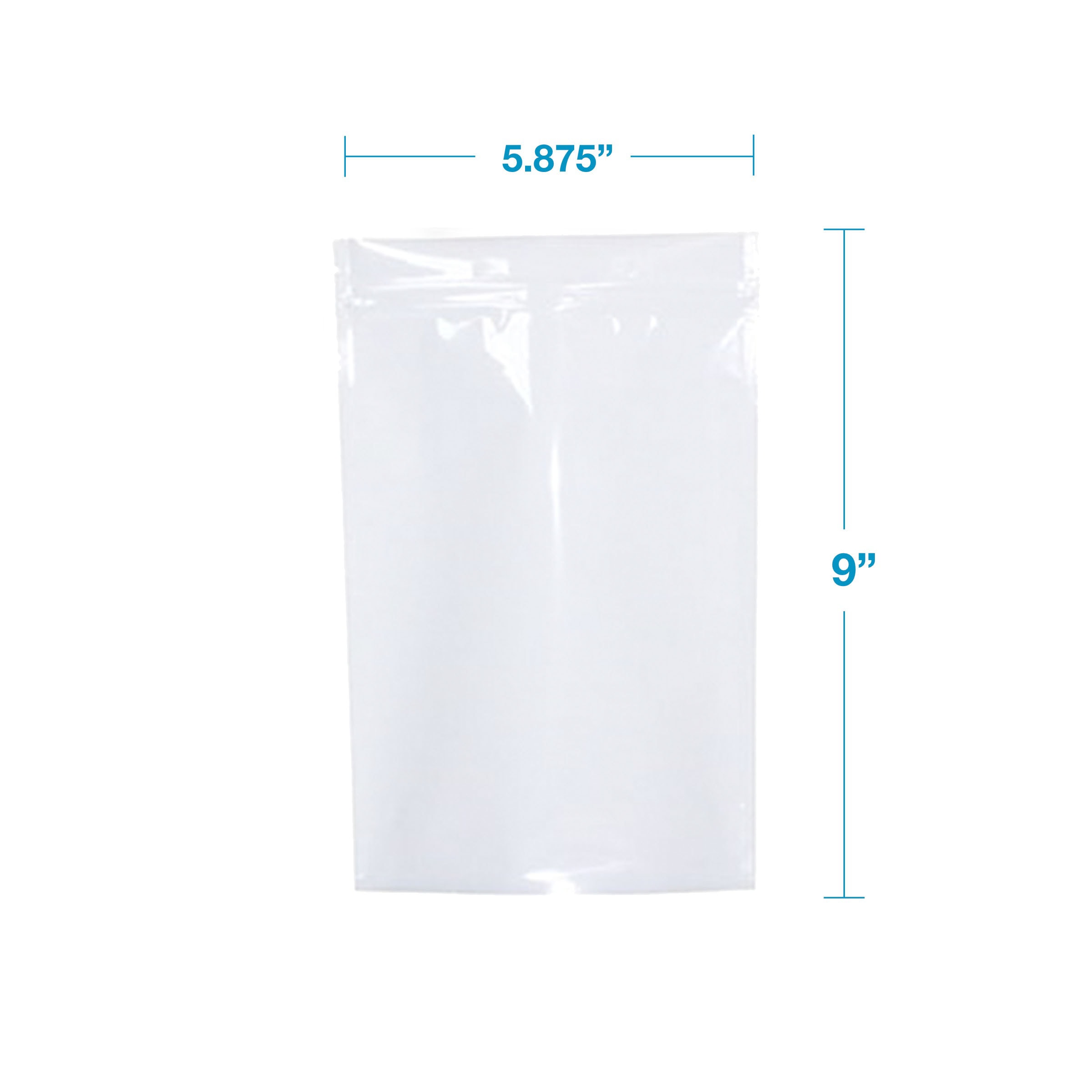 1 Ounce White/White Mylar Bag (1000 pieces) | Bulk Wholesale Marijuana ...