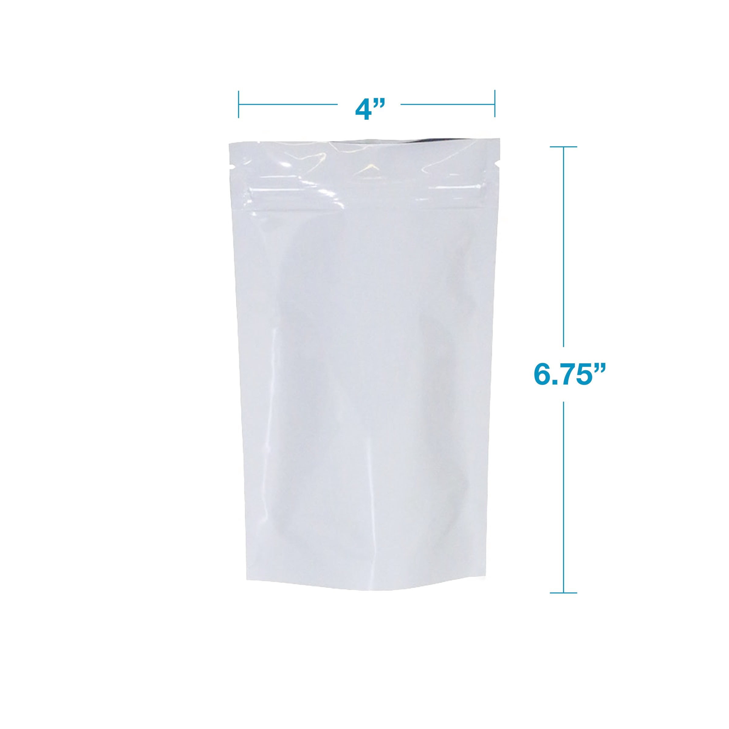 1/4 Ounce White/White Mylar Bags - (1,000 pcs) | Bulk Wholesale ...