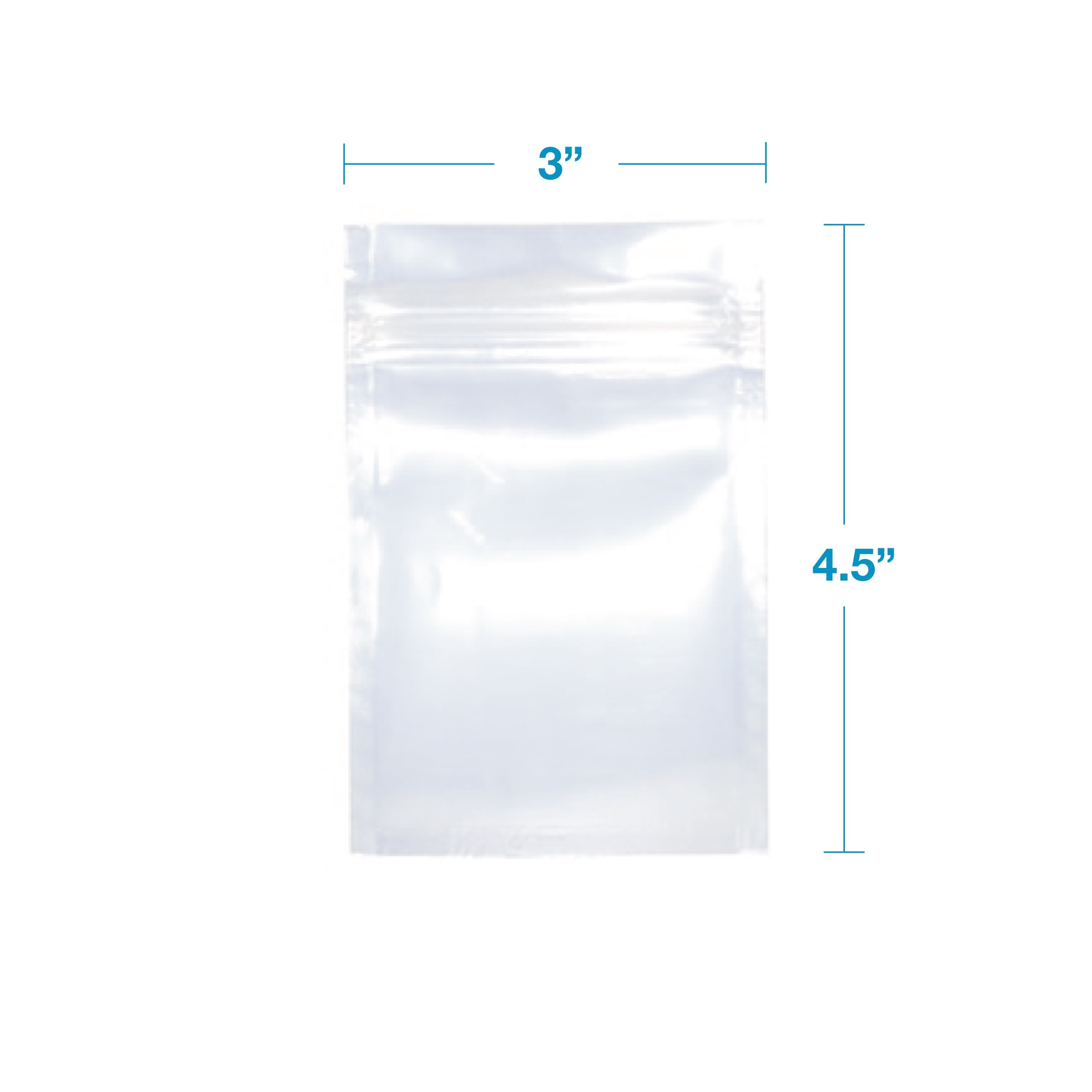 1 Gram Mylar Bags for Herbs & More - Black/Clear, 1000 pcs