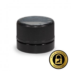 5ml Black UV Container W/Child Resistant Lid (504Qty)