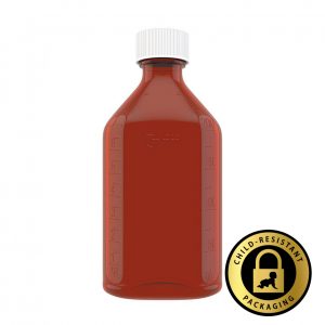 8oz Child-Resistant Syrup Bottles (100Qty)