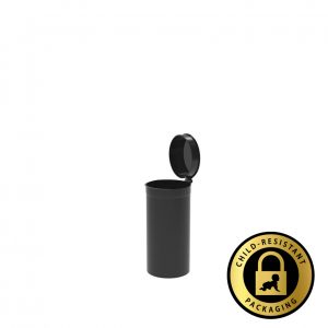 19 Dram Opaque Black Pop Top Bottles