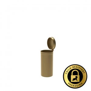 19 Dram Opaque Gold Pop Top Bottles