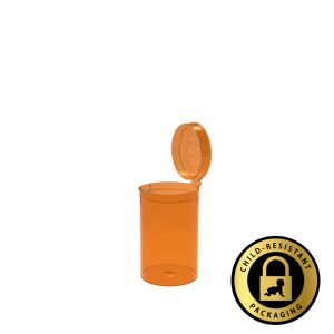 30 Dram Amber Pop Top Bottles