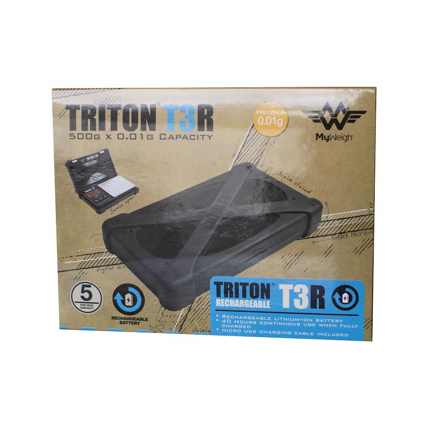 Triton T3R Rechargeable Digital Scale 500g x 0.01g - Bulk Wholesale  Marijuana Packaging, Vape Cartridges, Joint Tubes, Custom Labels, and More!