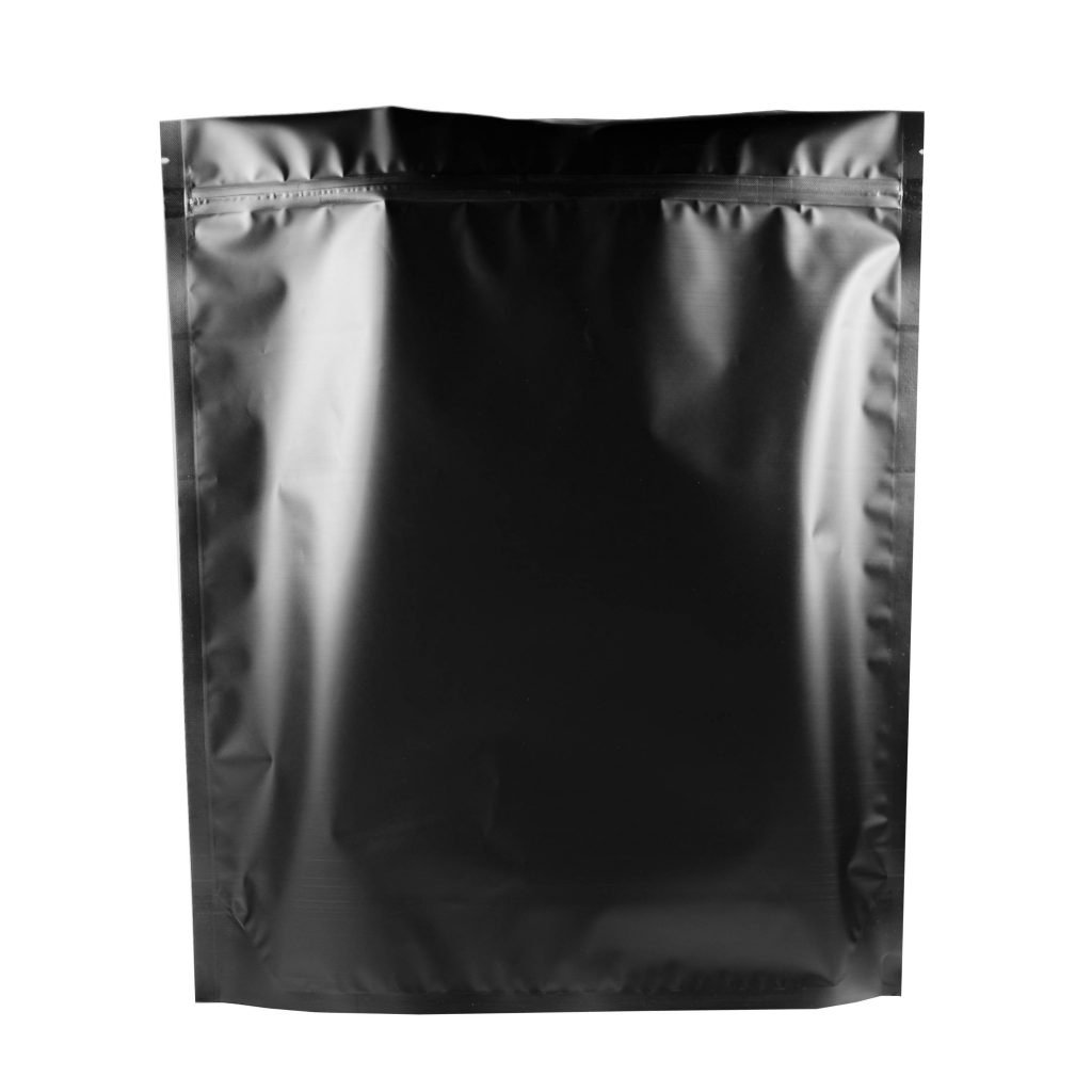 1lb Matte Black Mylar Bags | Bulk Wholesale Marijuana Packaging, Vape