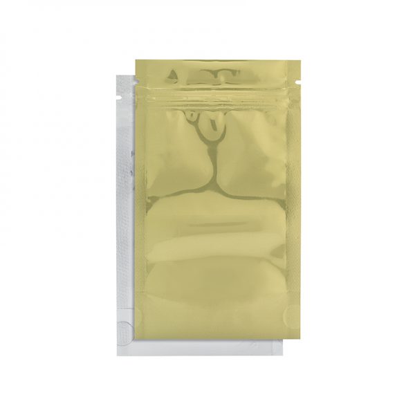 1/4oz Gold/Clear Mylar Dispensary Bags (1000Qty) Bulk Wholesale