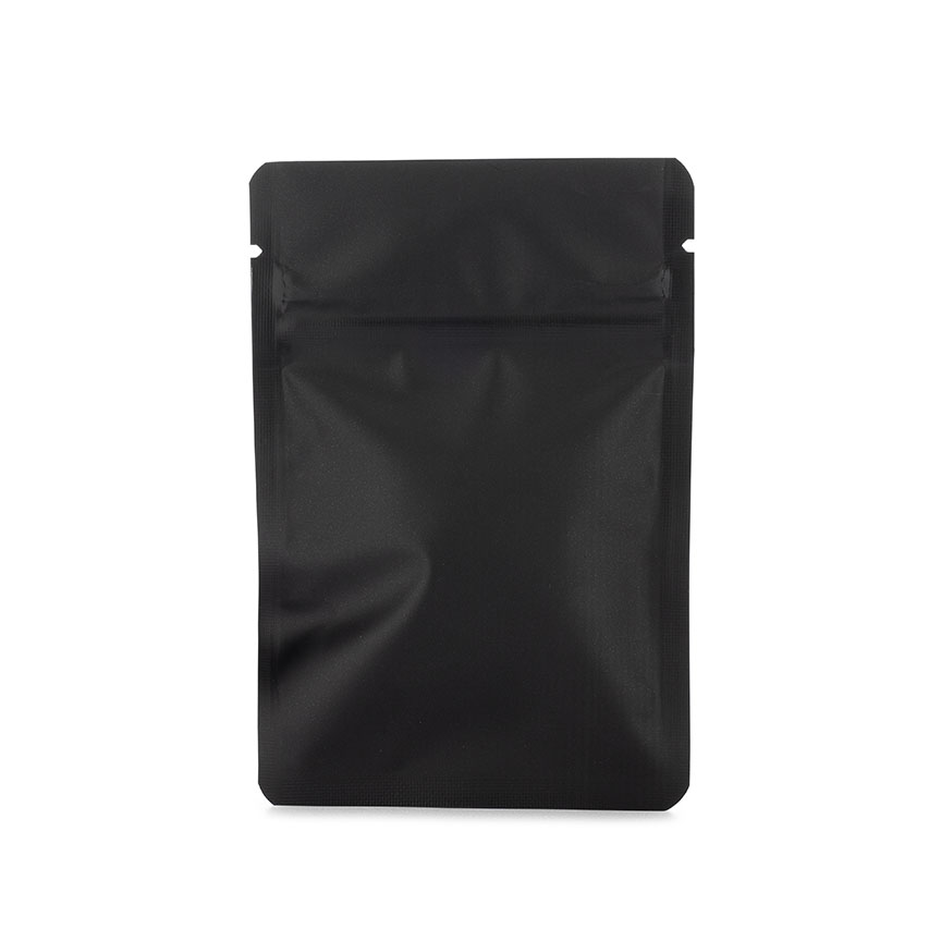Matte Black Child Resistant Pouch Bags 4 x 2 1/2 x 6 100 pack CRP2MB