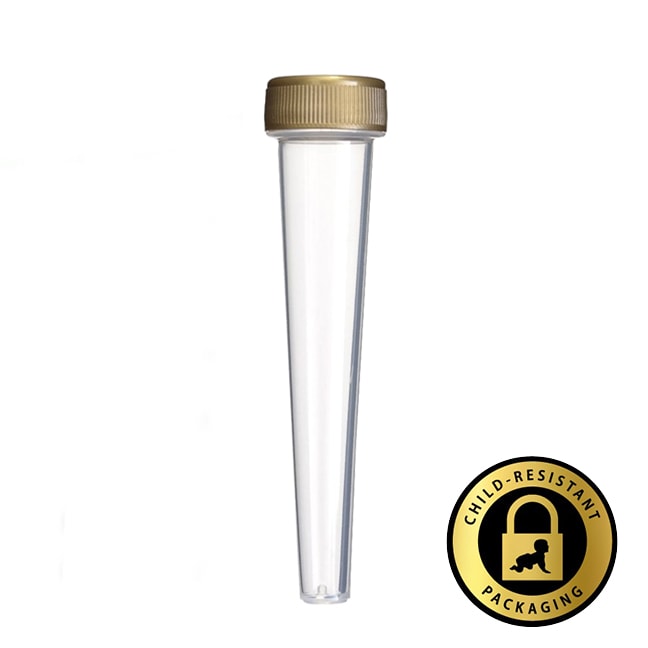 102mm CR Cone PreRoll Tube Clear (1000Qty) Bulk Wholesale Marijuana