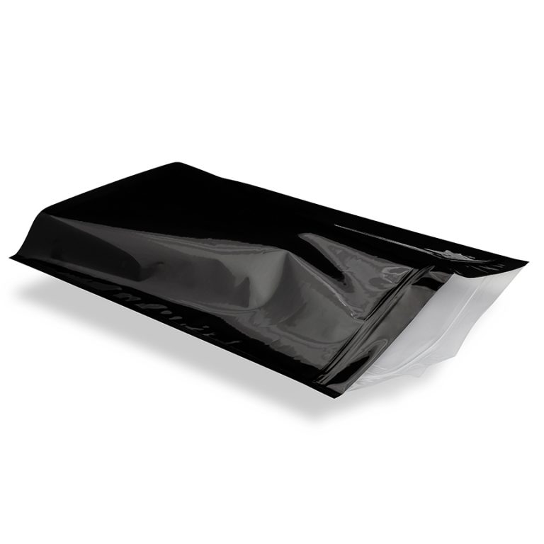 1lb Black/Clear Mylar Bags Bulk Wholesale Marijuana Packaging, Vape