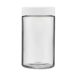 10oz White Cap Child-Resistant Glass Jars (36qty) - Bulk Wholesale  Marijuana Packaging, Vape Cartridges, Joint Tubes, Custom Labels, and More!