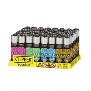 Assorted Clipper Lighters “Mexican Skulls” (48Qty)