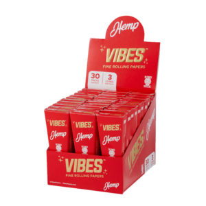 VIBES Cones Box Red/Hemp King Size 109mm