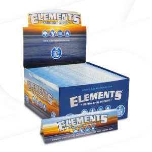 Elements King Size Wide Rice Rolling Papers - Make your Hash Holes (50Qty)