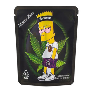 1/8oz "Bart Simpson" Mylar Trapper Bags (50Qty)